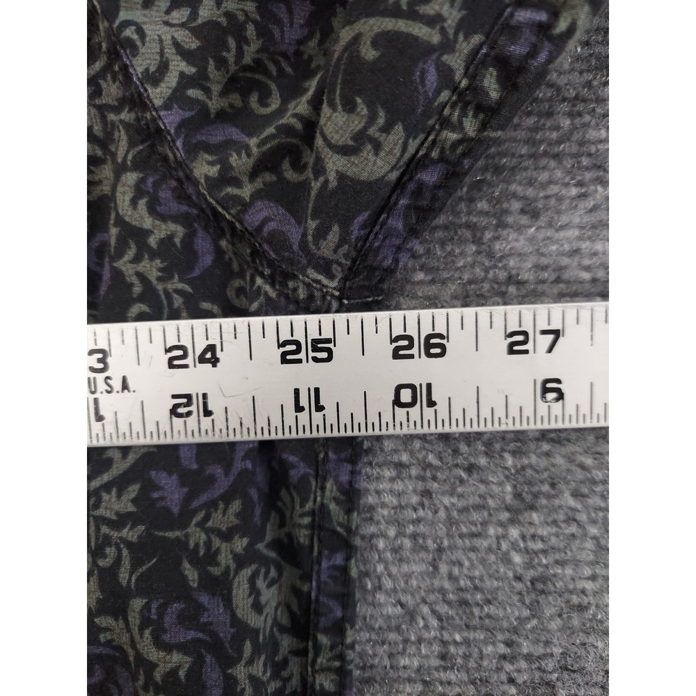 Roper Western Shirt Mens XL Tall Purple Paisley Allover Print Button Down Cowboy - Picture 8 of 10